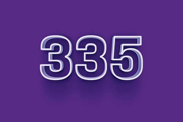 Illustration 335 Number Purple Background — Stock Photo, Image