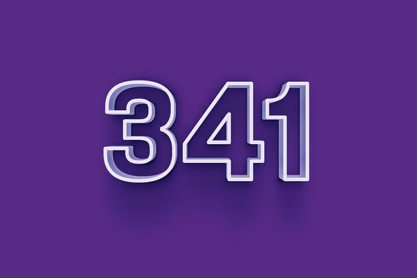 Número 341 Aísla Fondo Púrpura Para Oferta Única Compra Venta —  Fotos de Stock