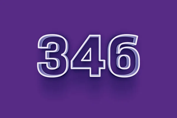 Number 346 Isolated Purple Background Your Unique Selling Poster Promo — Stock Photo, Image