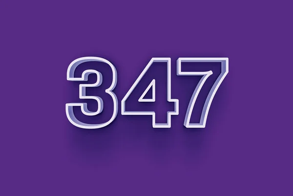 Number 347 Isolated Purple Background Your Unique Selling Poster Promo — Stock Photo, Image