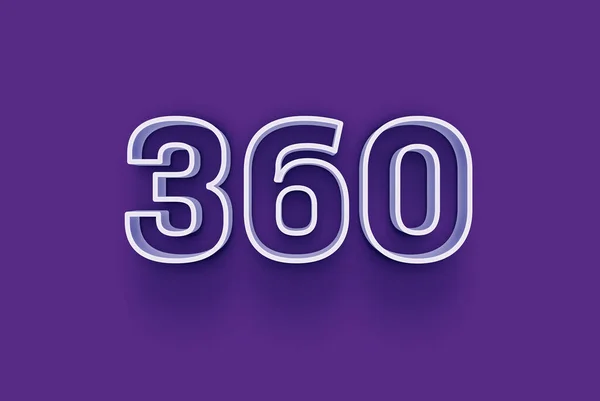 Numéro 360 Est Isolé Sur Fond Violet Pour Votre Vente — Photo