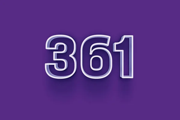 Número 361 Está Aislado Fondo Púrpura Para Oferta Única Venta — Foto de Stock