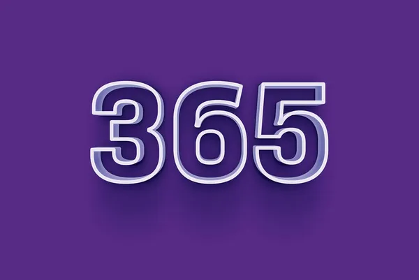 Número 365 Está Aislado Fondo Púrpura Para Oferta Única Compra — Foto de Stock