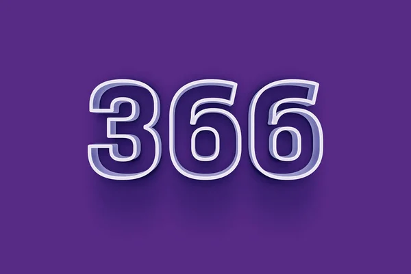 Number 366 Isolated Purple Background Your Unique Selling Poster Promo — Stock Photo, Image