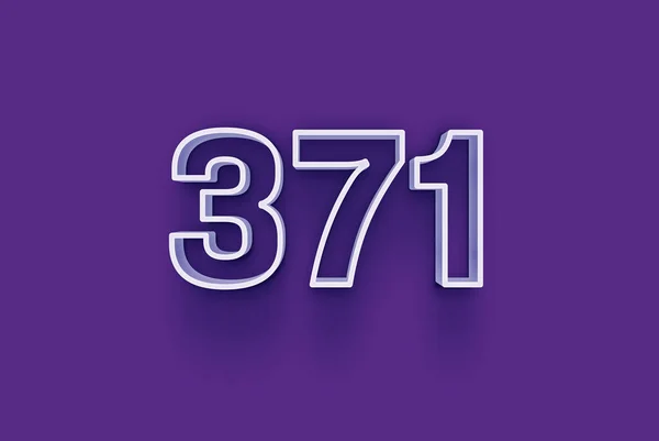 Номер 371 Изолирован Фиолетовом Фоне Вашего Уникального Рекламного Плаката Скидка — стоковое фото
