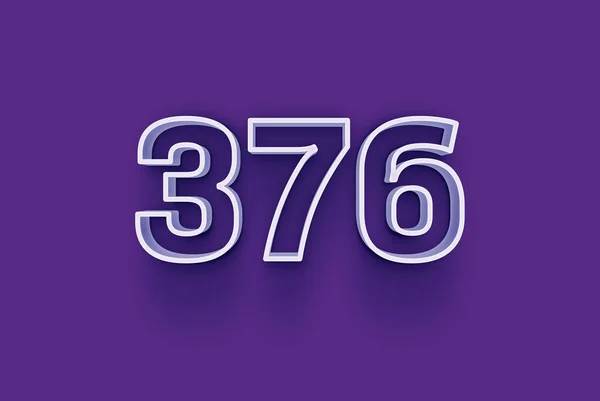 Numéro 376 Est Isolé Sur Fond Violet Pour Votre Vente — Photo