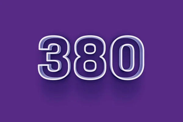 Номер 380 Ізольований Фіолетовому Фоні Вашої Унікальної Продажу Плакат Промо — стокове фото