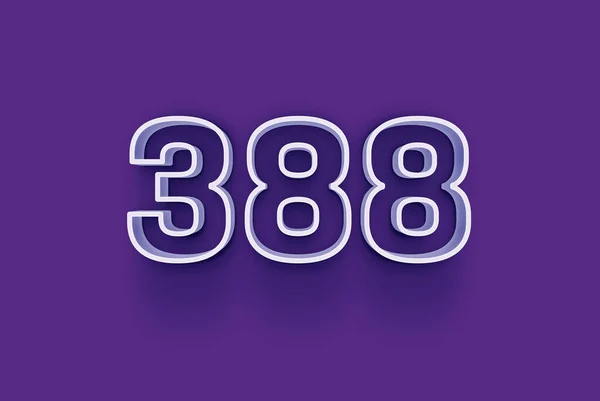 Numero 388 Isolato Sfondo Viola Tuo Poster Vendita Unico Sconto — Foto Stock