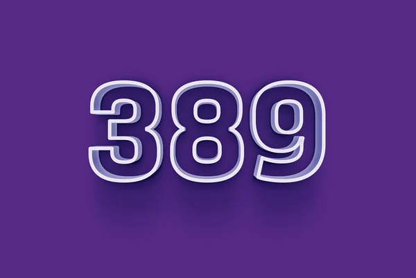 Номер 389 Ізольований Фіолетовому Фоні Вашої Унікальної Промо Знижки Промо — стокове фото