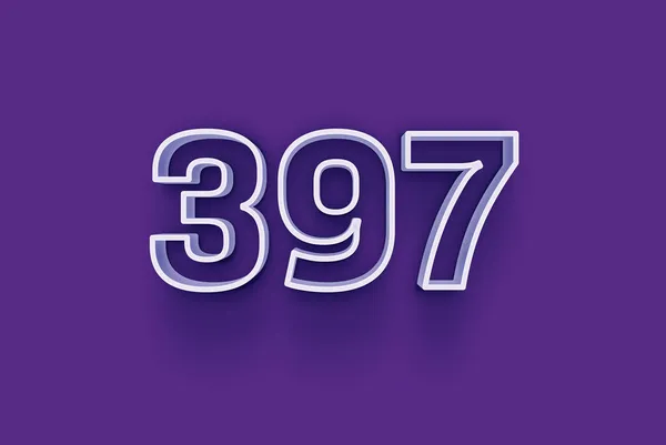 Number 397 Isolated Purple Background Your Unique Selling Poster Promo — Stock Photo, Image