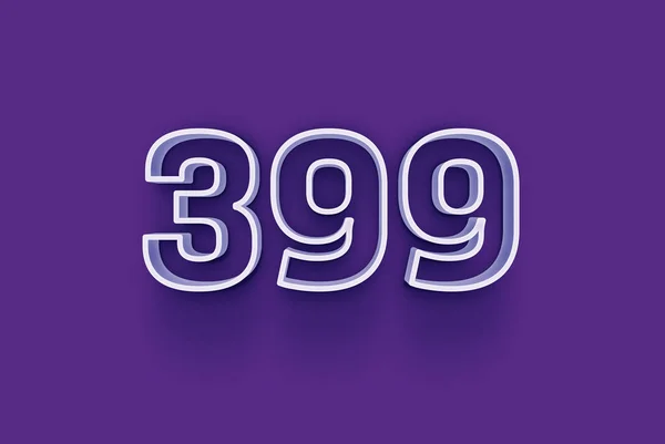 Numéro 399 Est Isolé Sur Fond Violet Pour Votre Vente — Photo