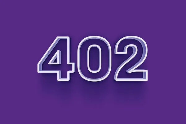 Номер 402 Изолирован Фиолетовом Фоне Вашего Уникального Рекламного Плаката Промо — стоковое фото