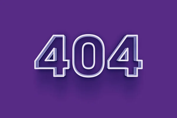 Número 404 Aísla Fondo Púrpura Para Oferta Única Compra Venta — Foto de Stock