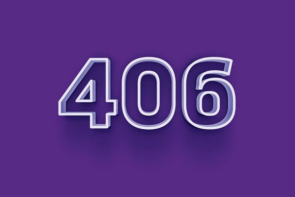 Numéro 406 Est Isolé Sur Fond Violet Pour Votre Vente — Photo