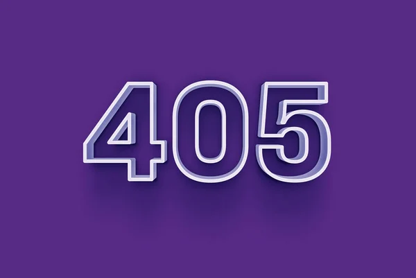 Номер 405 Ізольований Фіолетовому Фоні Вашої Унікальної Продажу Плакат Промо — стокове фото