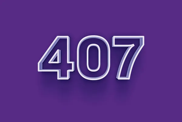 Номер 407 Изолирован Фиолетовом Фоне Вашего Уникального Рекламного Плаката Промо — стоковое фото