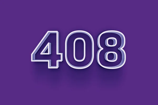Номер 408 Изолирован Фиолетовом Фоне Вашего Уникального Рекламного Плаката Промо — стоковое фото