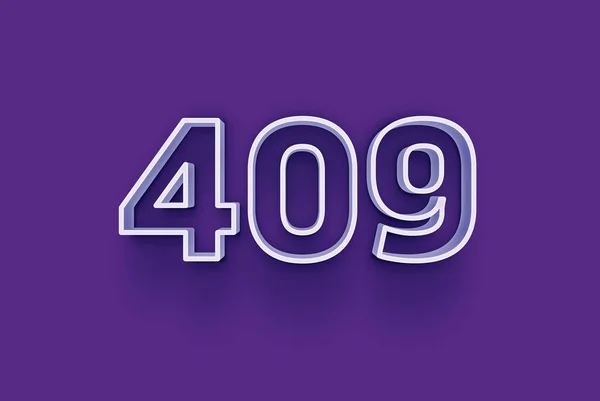 Номер 409 Изолирован Фиолетовом Фоне Вашего Уникального Рекламного Плаката Промо — стоковое фото