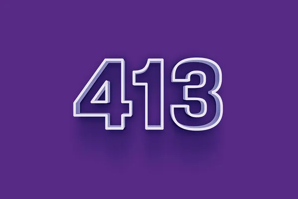 Номер 413 Изолирован Фиолетовом Фоне Вашего Уникального Рекламного Плаката Промо — стоковое фото