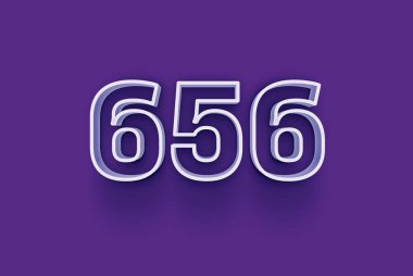  3D numara 656 mor arka planda indirimli poster indirimi için özel satış teklifi, afiş reklamları etiketi, afiş etiketi, Noel indirimi, indirim kuponu ve daha fazlası için izole edilmiştir..