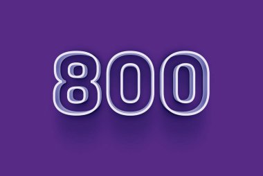  3D numara 800 mor arka planda indirimli poster indirimi için özel satış teklifi, afiş reklamları etiketi, Noel 'in tadını çıkarın, indirimli Xmas indirimi, kupon ve daha fazlası için izole edilmiştir..