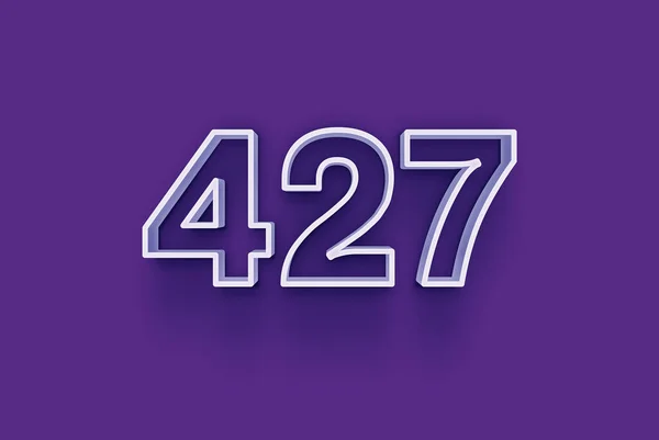 3D番号427は あなたのユニークな販売ポスタープロモーション割引特別販売ショッピングオファー バナー広告ラベル クリスマスを楽しむ クーポンなどのクリスマスの販売をオフに紫の背景に隔離されています — ストック写真
