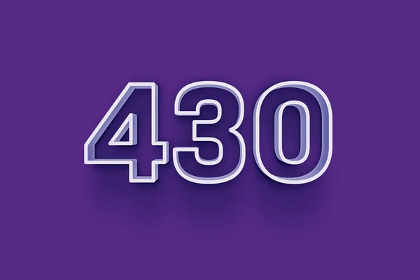 Número 430 Aísla Fondo Púrpura Para Oferta Única Compra Venta —  Fotos de Stock