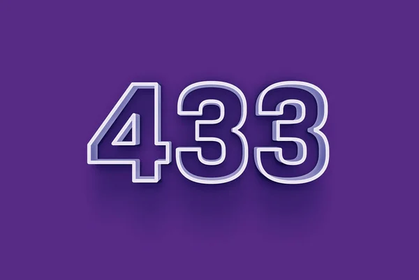Numer 433 Jest Izolowany Fioletowym Tle Dla Unikalnej Sprzedaży Plakat — Zdjęcie stockowe
