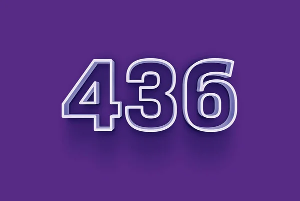 Número 436 Aísla Fondo Púrpura Para Oferta Única Compra Venta — Foto de Stock