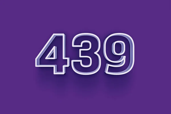 Número 439 Está Aislado Fondo Púrpura Para Oferta Única Compra — Foto de Stock