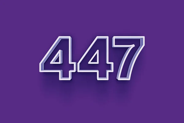 Номер 447 Изолирован Фиолетовом Фоне Вашего Уникального Рекламного Плаката Промо — стоковое фото