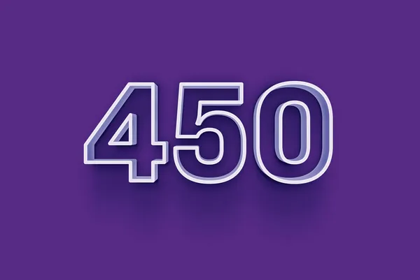 Número 450 Está Aislado Fondo Púrpura Para Oferta Única Compra — Foto de Stock