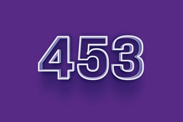 Número 453 Aísla Fondo Púrpura Para Oferta Única Compra Venta — Foto de Stock