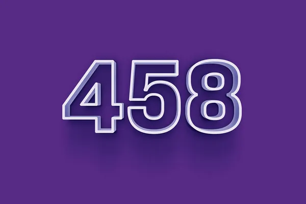 Numer 458 Jest Izolowany Fioletowym Tle Dla Unikalnej Sprzedaży Plakat — Zdjęcie stockowe