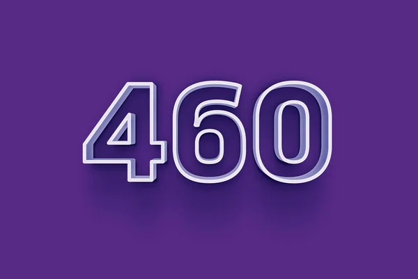 Número 460 Isolado Fundo Roxo Para Seu Único Cartaz Venda — Fotografia de Stock