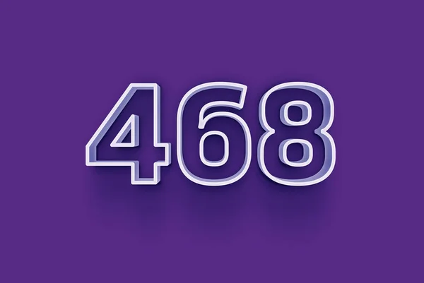 Número 468 Está Aislado Fondo Púrpura Para Oferta Única Compra —  Fotos de Stock