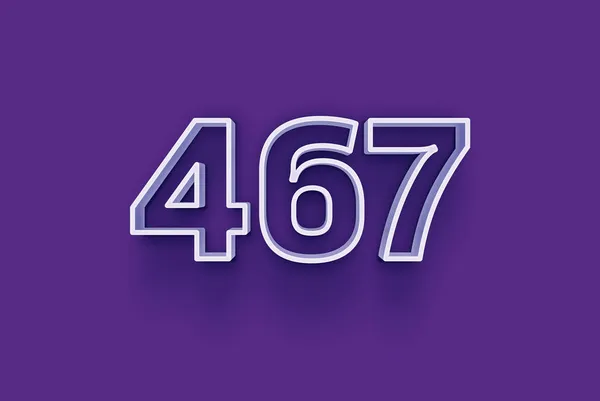 Número 467 Está Aislado Fondo Púrpura Para Oferta Única Venta —  Fotos de Stock