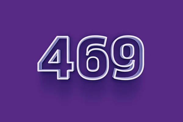 Number 469 Isolated Purple Background Your Unique Selling Poster Promo — Stock Photo, Image
