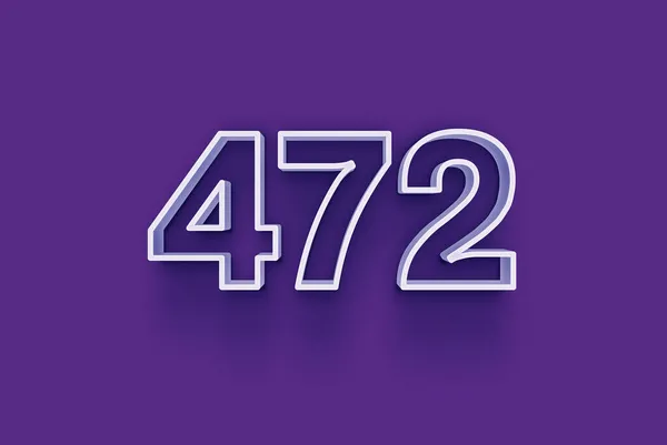 Номер 472 Изолирован Фиолетовом Фоне Вашего Уникального Рекламного Плаката Скидка — стоковое фото
