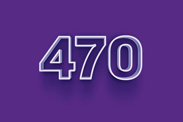 Number 470 Isolated Purple Background Your Unique Selling Poster Promo — Stock Photo, Image