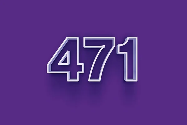 Número 471 Está Aislado Fondo Púrpura Para Oferta Única Compra —  Fotos de Stock
