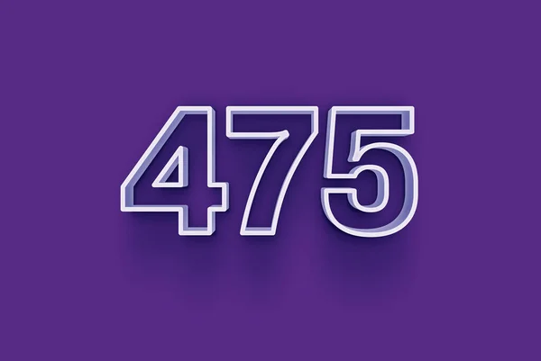 Number 475 Isolated Purple Background Your Unique Selling Poster Promo — Stock Photo, Image