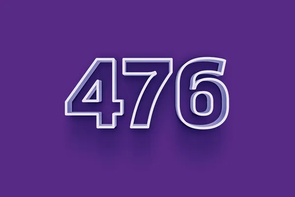 Numéro 476 Est Isolé Sur Fond Violet Pour Votre Vente — Photo