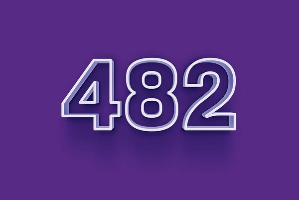 Number 482 Isolated Purple Background Your Unique Selling Poster Promo — Stock Photo, Image