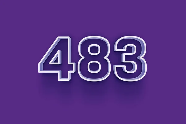 Номер 483 Изолирован Фиолетовом Фоне Вашего Уникального Рекламного Плаката Промо — стоковое фото
