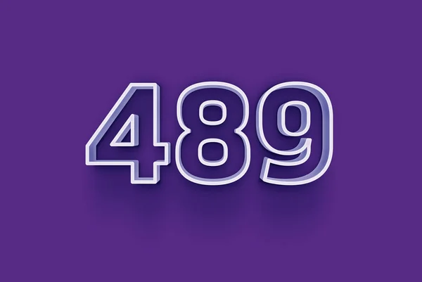 Номер 489 Изолирован Фиолетовом Фоне Вашего Уникального Рекламного Плаката Скидка — стоковое фото