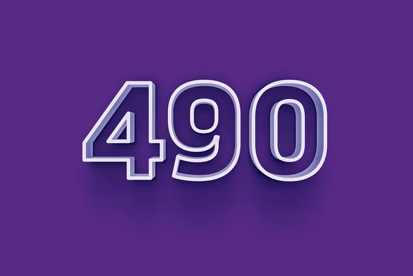 Número 490 Está Aislado Fondo Púrpura Para Oferta Única Compra —  Fotos de Stock