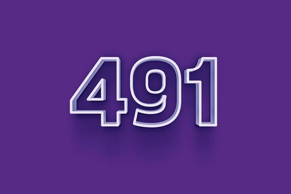 Number 491 Isolated Purple Background Your Unique Selling Poster Promo — Stock Photo, Image