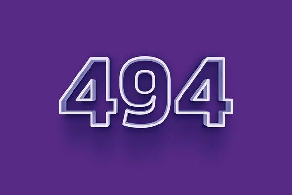 Número 494 Está Aislado Fondo Púrpura Para Oferta Única Compra — Foto de Stock