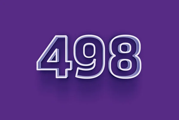 Numer 498 Jest Izolowany Fioletowym Tle Dla Unikalnej Sprzedaży Plakat — Zdjęcie stockowe